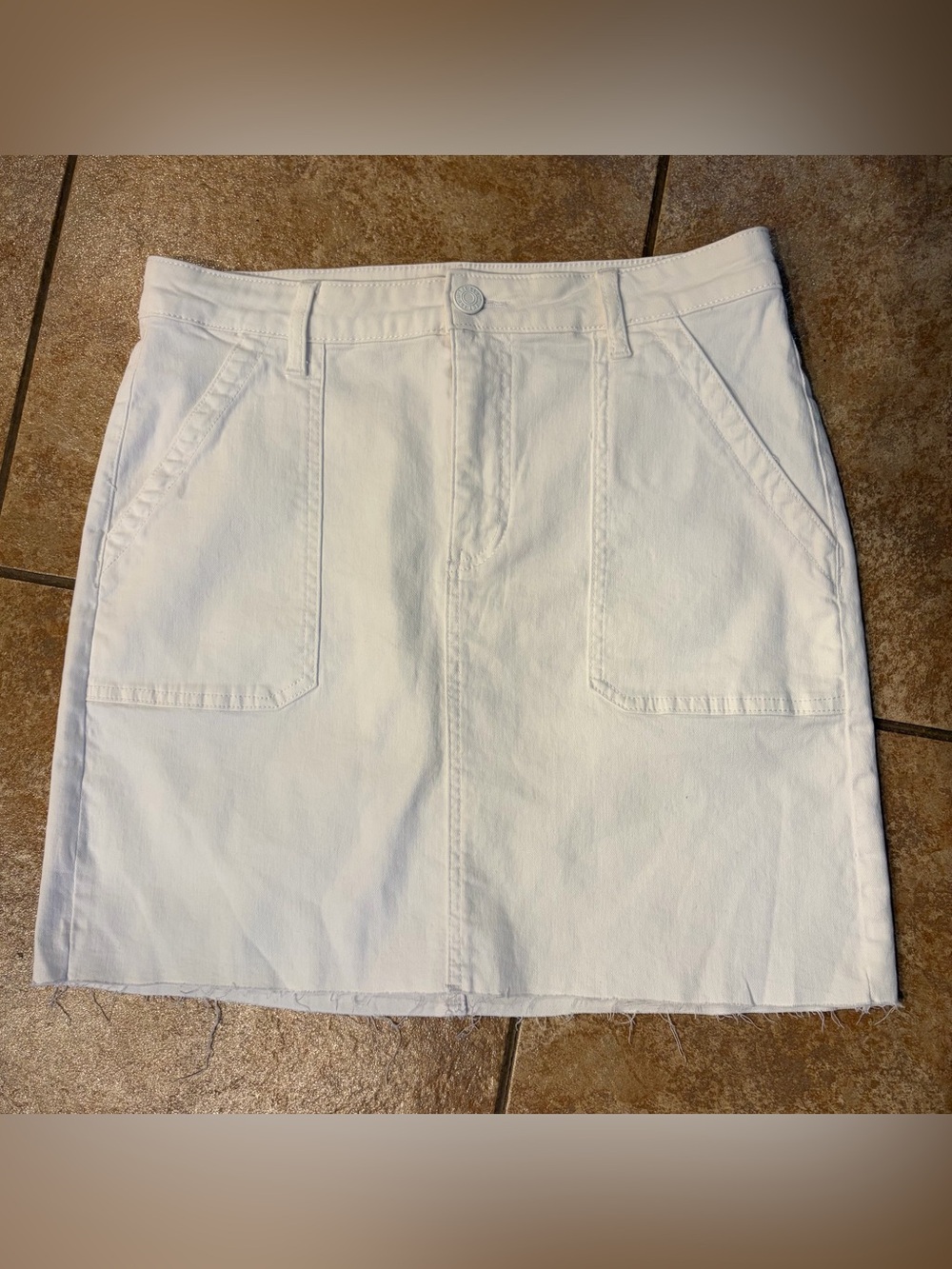 KUT from The Kloth Bristol White Utility Mini Skirt Size 8 Women’s